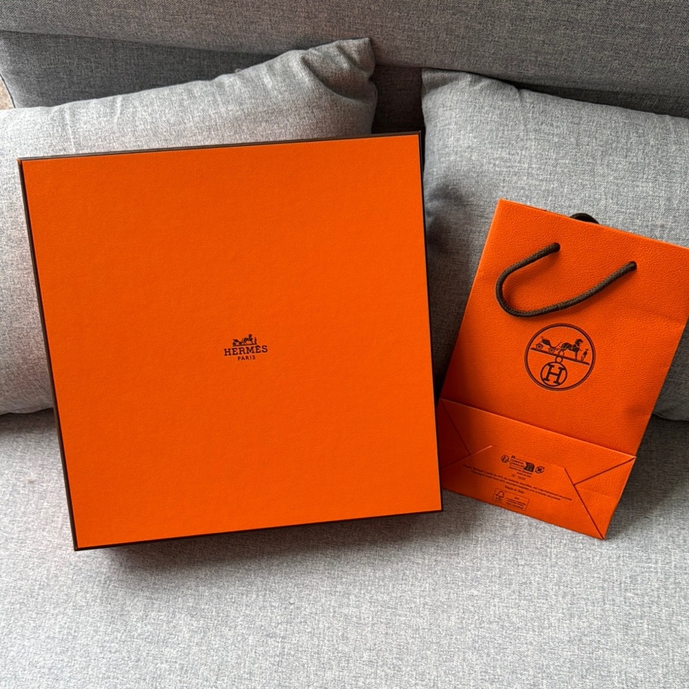 Hermès Orange Gift Box and Bag